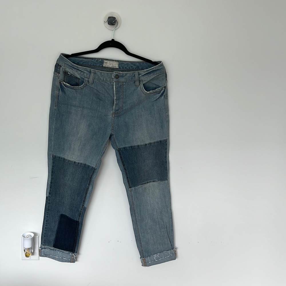 Free People Patchwork Jeans